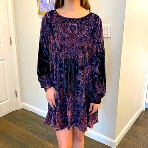 Free people velvet mini dress